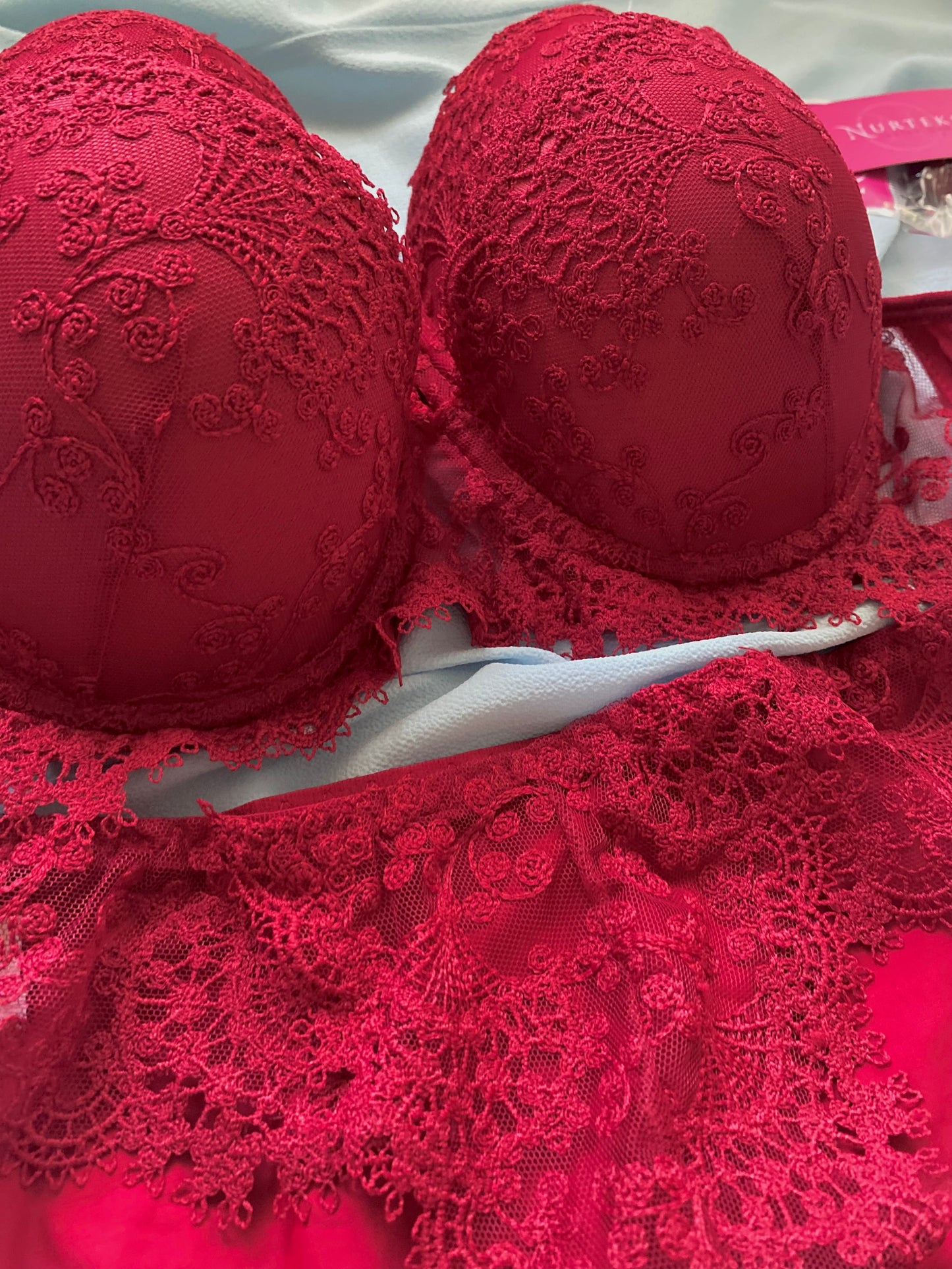 Kırmızı Dantel Takım