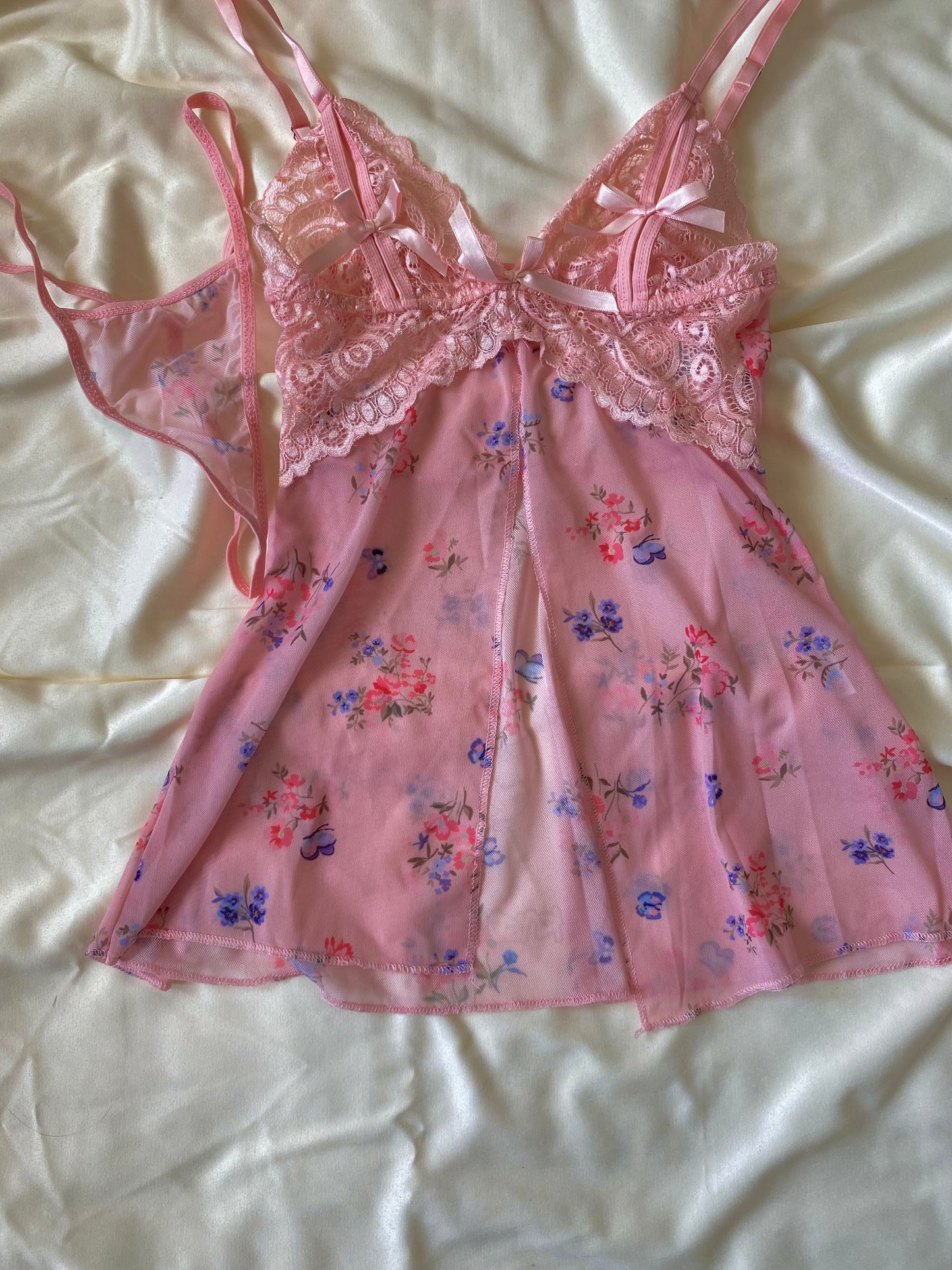 Çiçek desenli babydoll