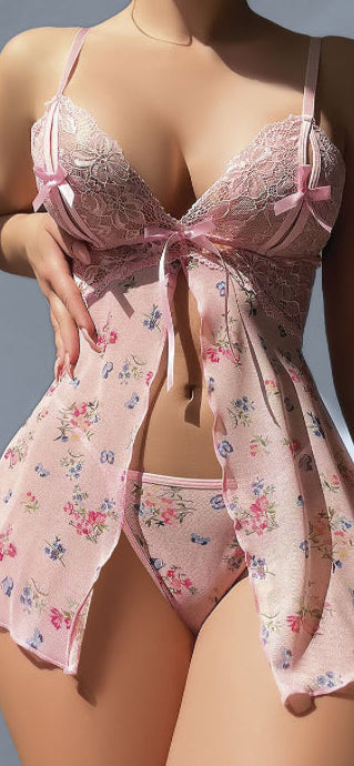 Çiçek desenli babydoll