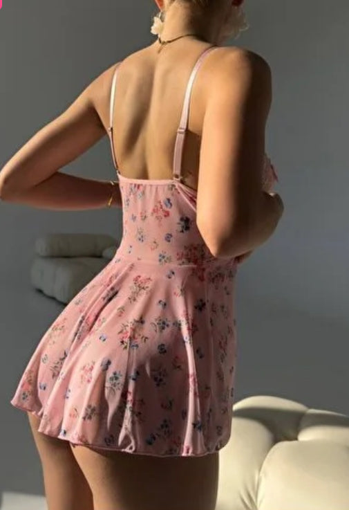 Çiçek desenli babydoll