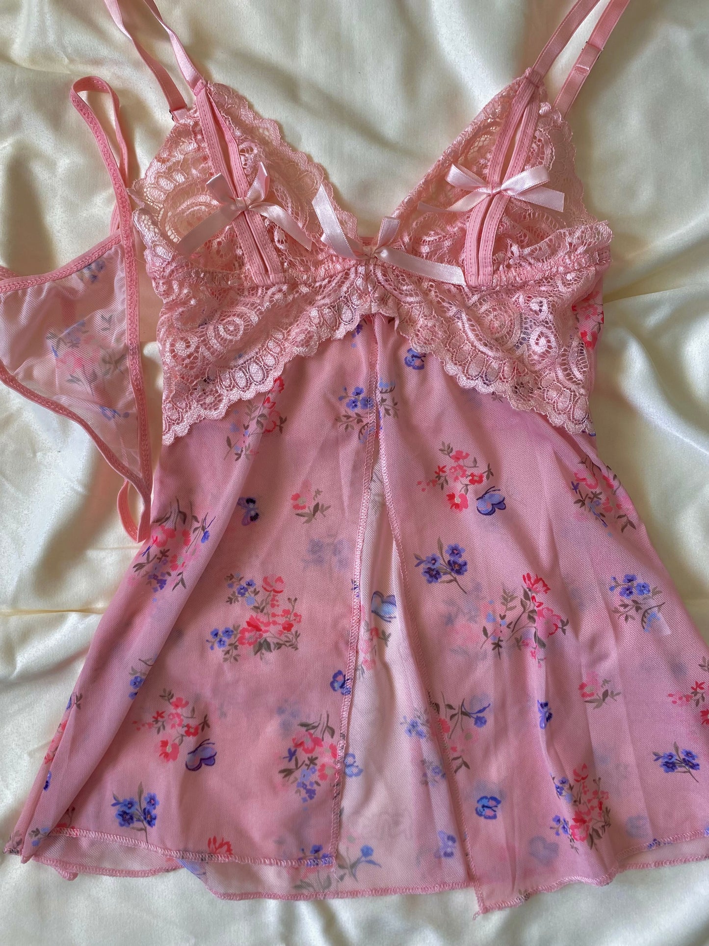 Çiçek desenli babydoll